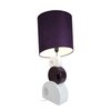 Elegant Designs Purple and White Stacked Circle Ceramic Table Lamp LT1038-PRP